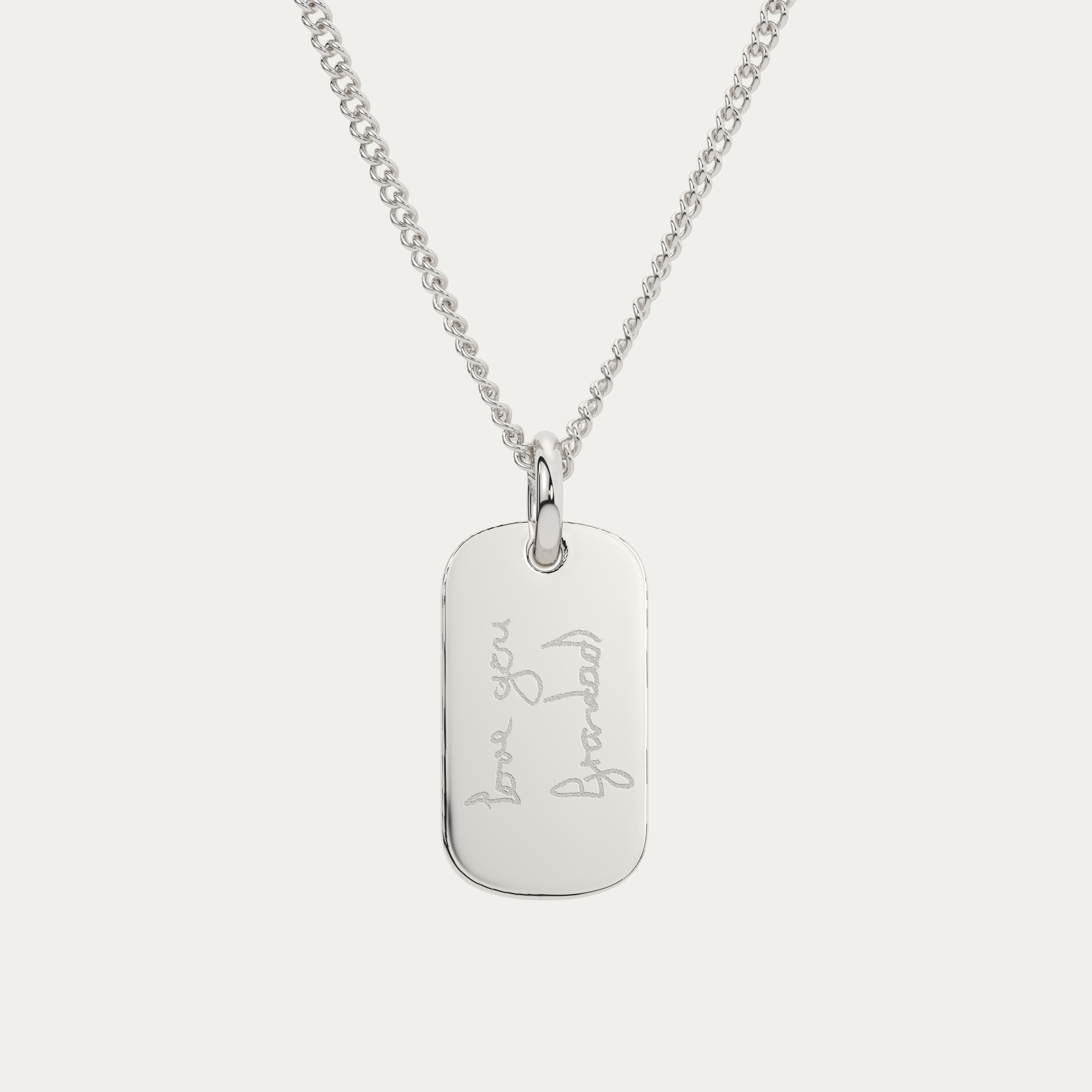 Mini Ella Silver Actual Handwriting Necklace