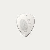 Silver Fingerprint Guitar Pick