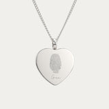 Fingerprint Heart Cremation Urn Necklace