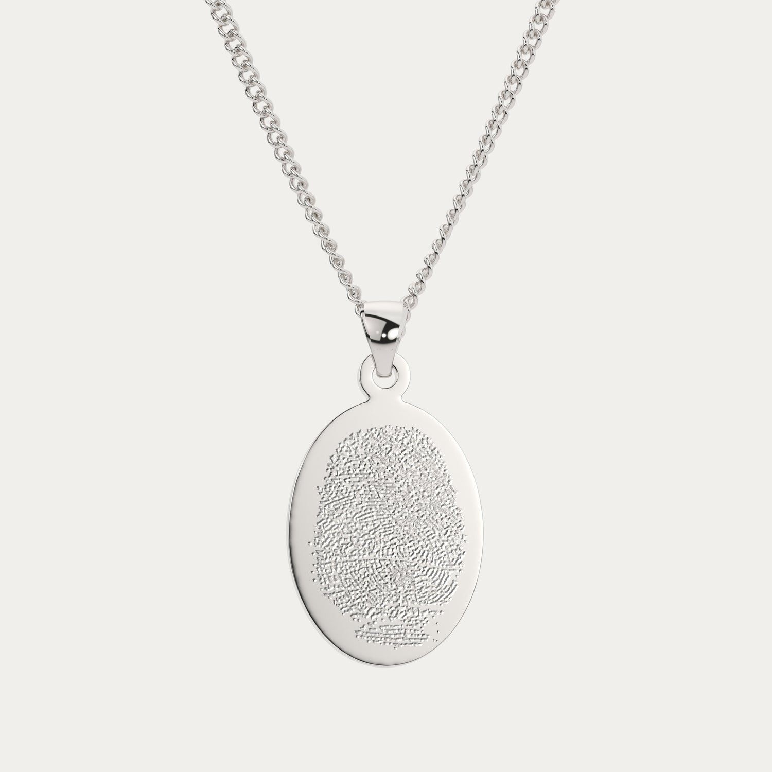 Lisa Oval Fingerprint Necklace