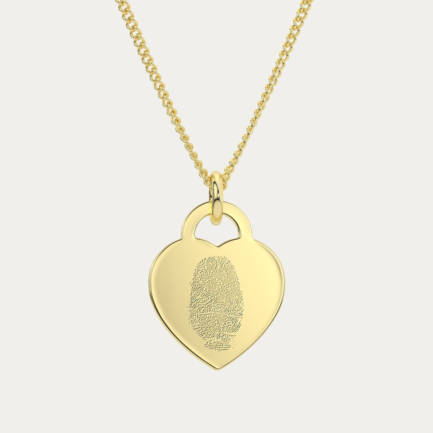 Lucy Heart Gold Fingerprint Necklace