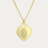 Lucy Heart Gold Fingerprint Necklace