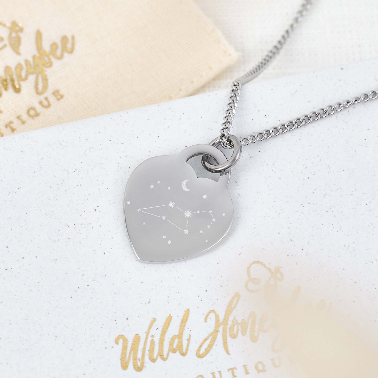 Lucy Heart Zodiac Constellation Necklace