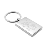 Childs Drawing Rectangle Keepsake Keyring | Kids Doodles | Daddy Gift