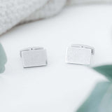 Rectangle Fingerprint Cufflinks