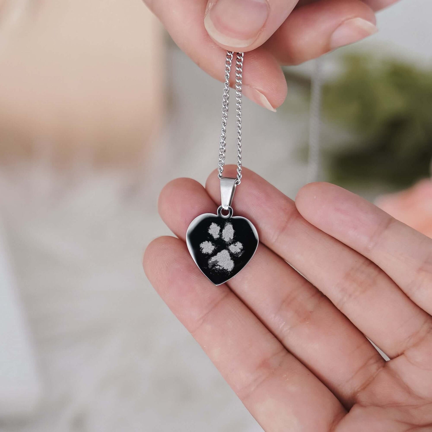Molly Heart Paw / Nose Print Necklace