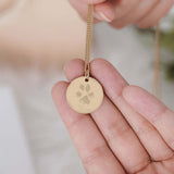 Amelia Disc Paw / Nose Print Necklace