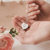 Paw / Nose Print Heart Cremation Urn Necklace