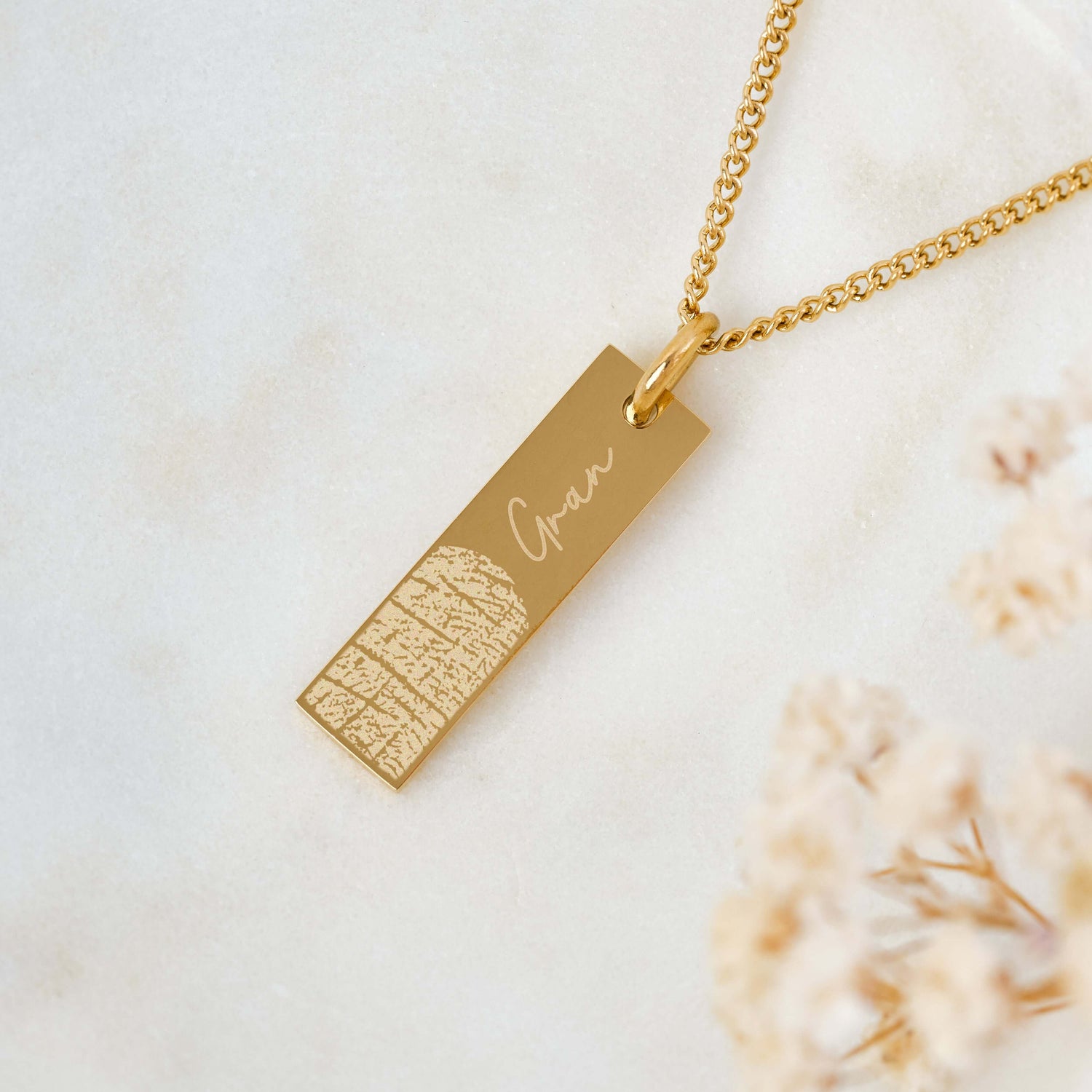 Eliza Gold Fingerprint Necklace