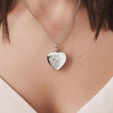 Paw / Nose Print Heart Cremation Urn Necklace