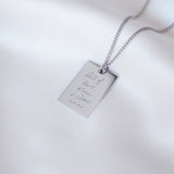 Jessica Rectangle Actual Handwriting Necklace
