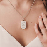 Paw / Nose Print Cremation Urn Dog Tag | Pet Cremation Jewellery | Personalised Paw Print