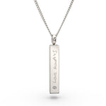 Actual Handwriting Bar Cremation Urn Necklace [engraver]