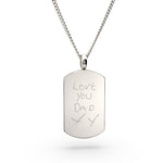 Actual Handwriting Dog Tag Cremation Urn Necklace [engraver]