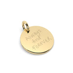 Amelia Disc Gold Actual Handwriting Necklace [engraver]
