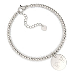 Amelia Disc Silver Child's Drawing Bead Bracelet [engraver]