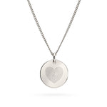 Amelia Disc Silver Fingerprint Necklace [engraver]