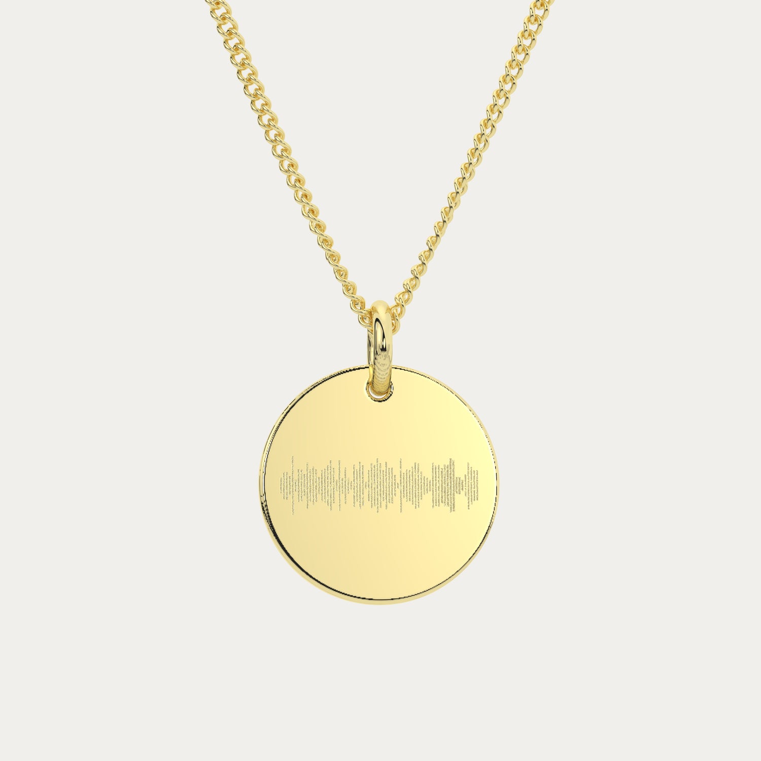Amelia Disc Gold Soundwave Necklace