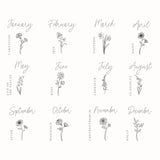 Oval Birth Flower Keepsake Keyring