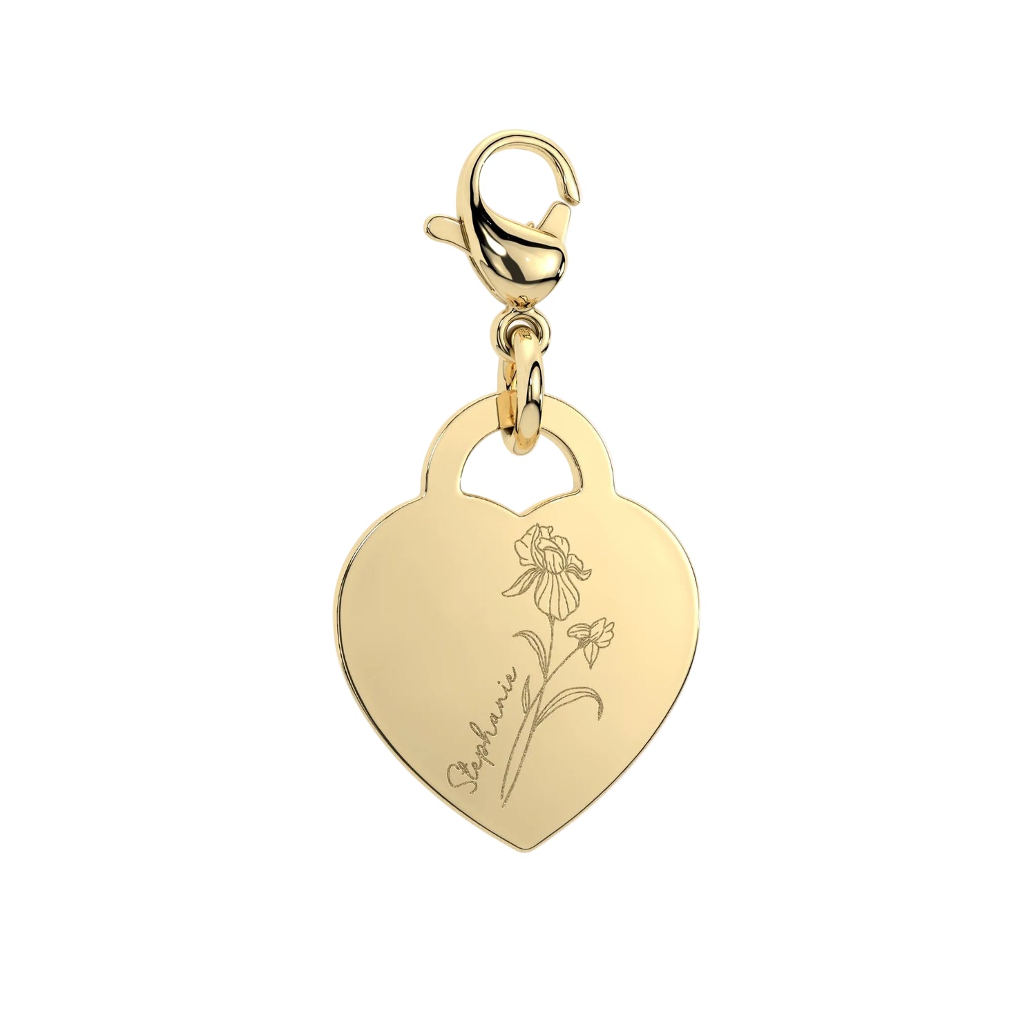 Lucy Heart Gold Birth Flower Charm