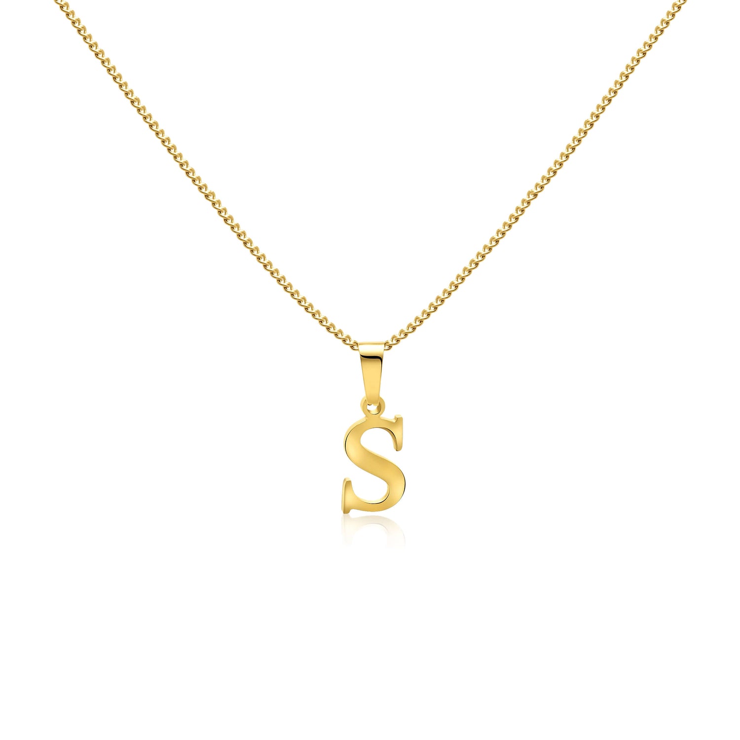 Roman Initial Curb Necklace