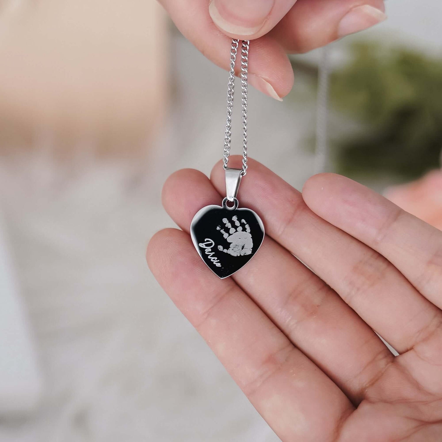 Molly Heart Handprint / Footprint Necklace