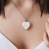 Actual Handwriting Heart Cremation Urn Necklace