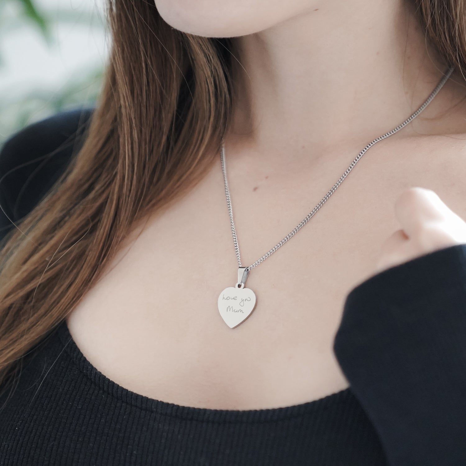 Molly Heart Actual Handwriting Necklace