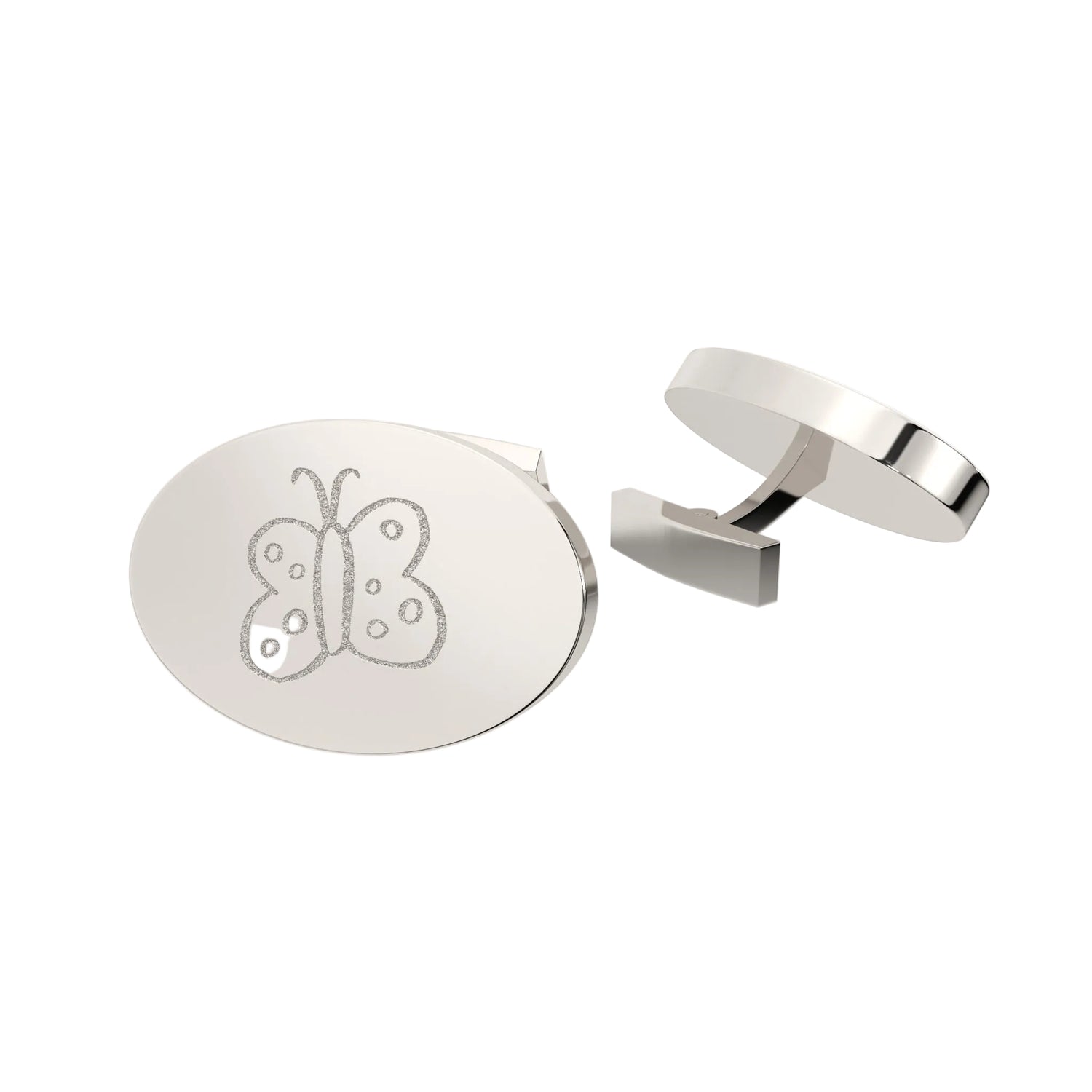 Oval Child's Drawing Cufflinks