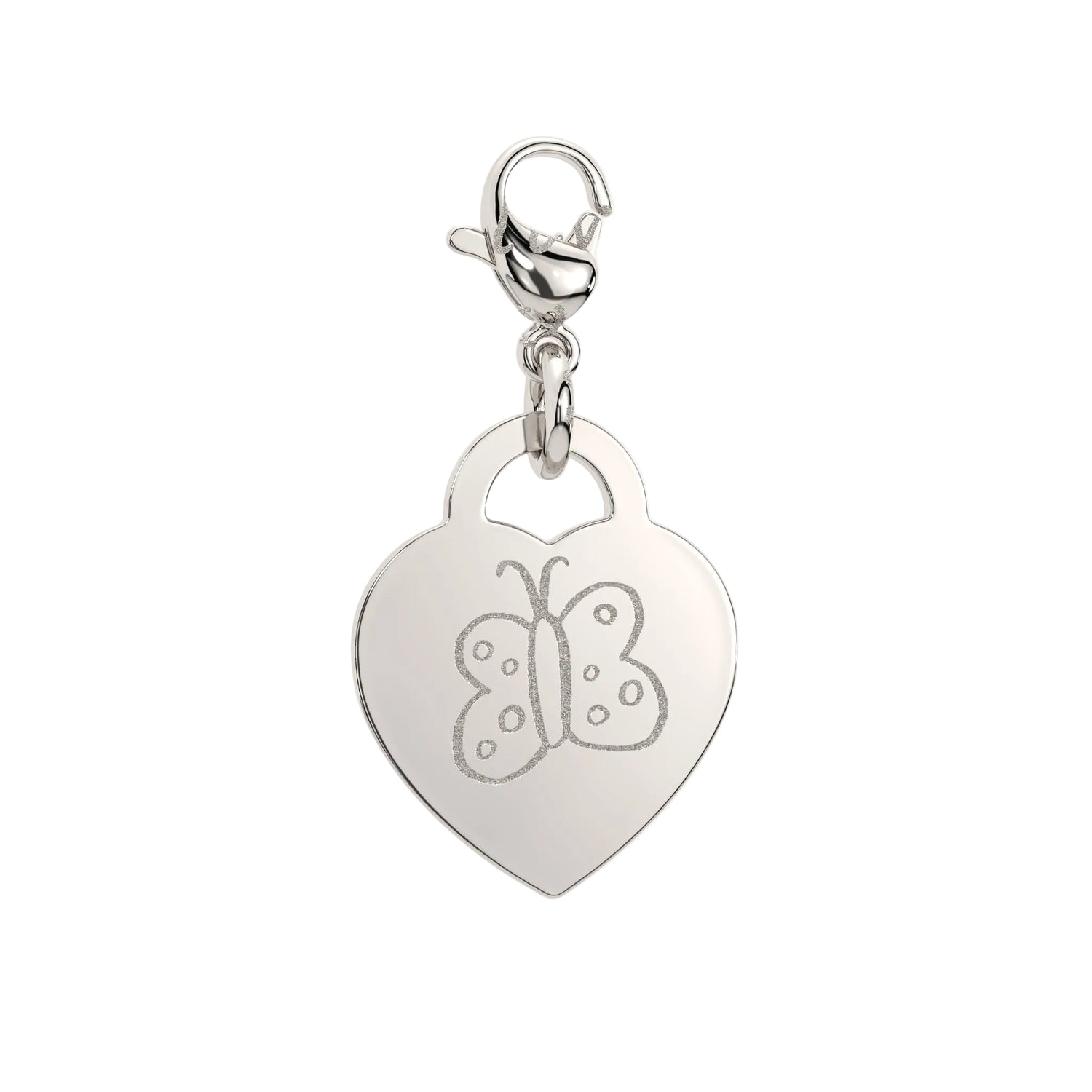 Lucy Heart Silver Child's Drawing Charm