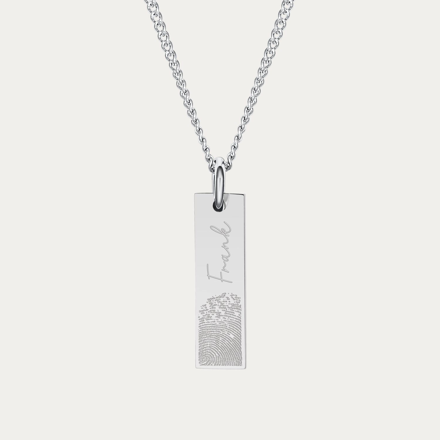Eliza Silver Fingerprint Necklace