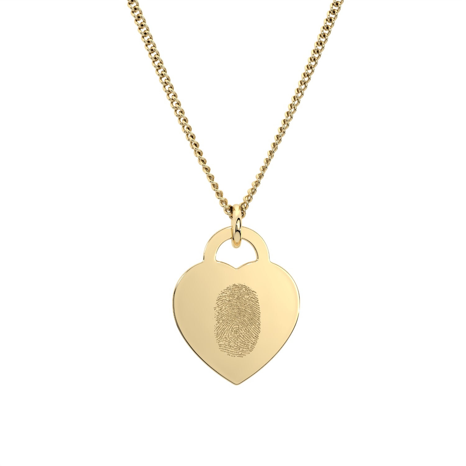 Lucy Heart Gold Fingerprint Necklace