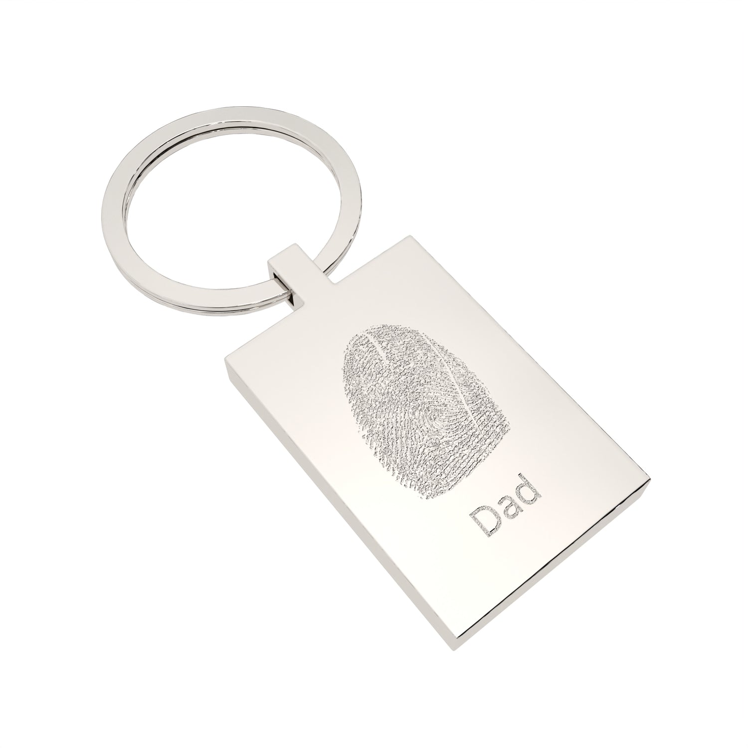 Rectangle Fingerprint Keepsake Keyring