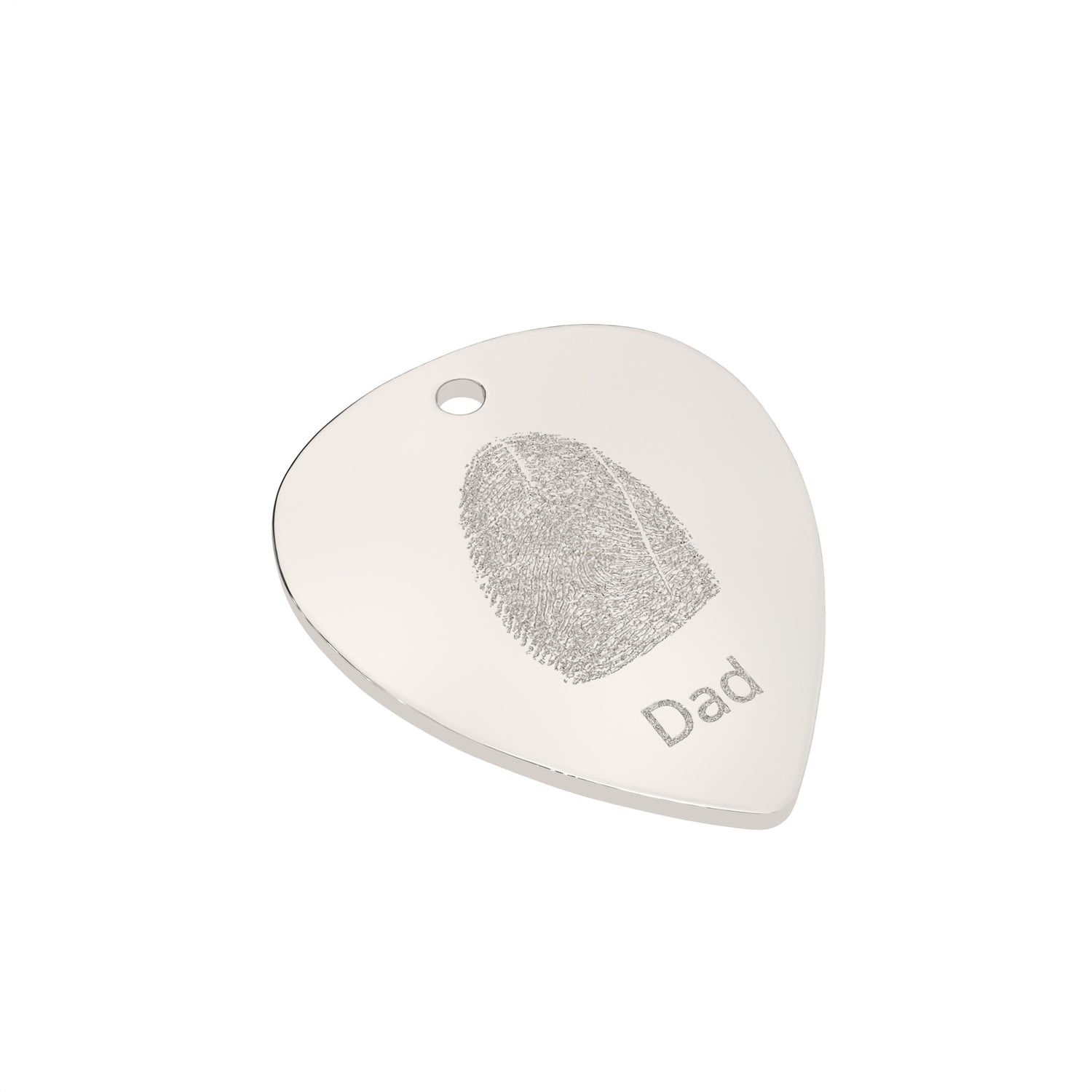 Silver Fingerprint Guitar Pick