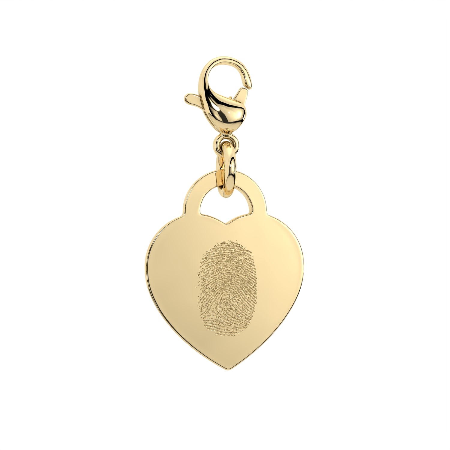 Lucy Heart Gold Fingerprint Charm