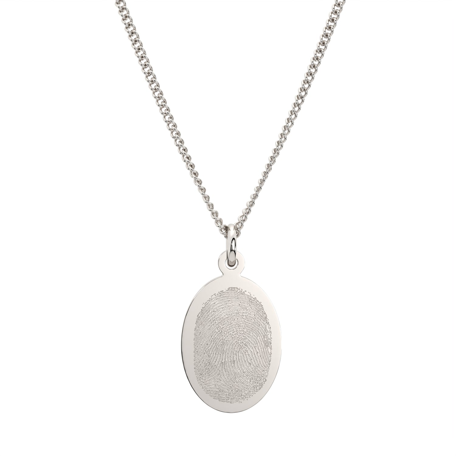 Lisa Oval Fingerprint Necklace
