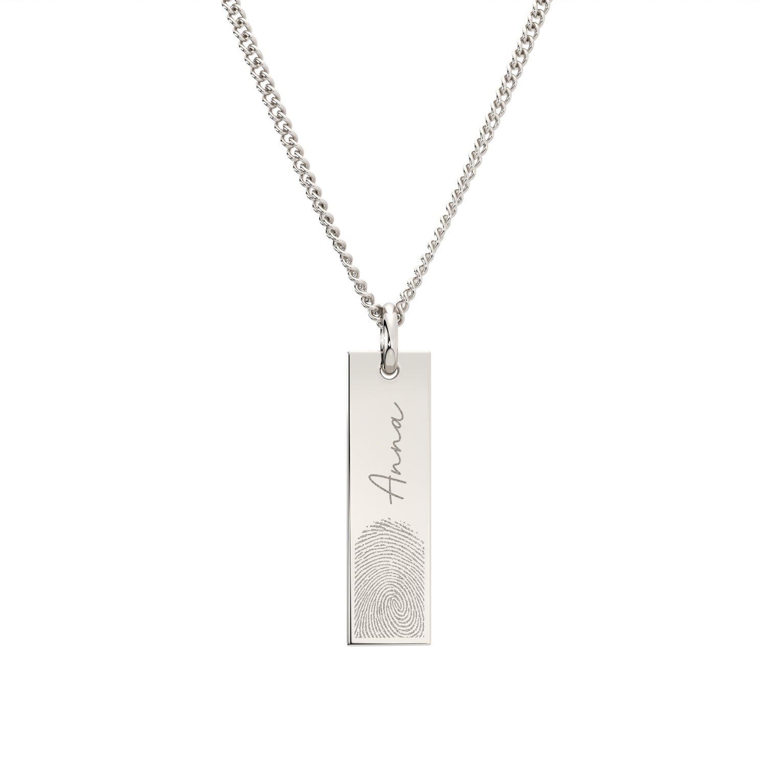Eliza Silver Fingerprint Necklace