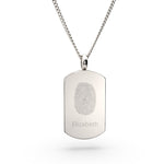 Fingerprint Dog Tag Cremation Urn Necklace [engraver]