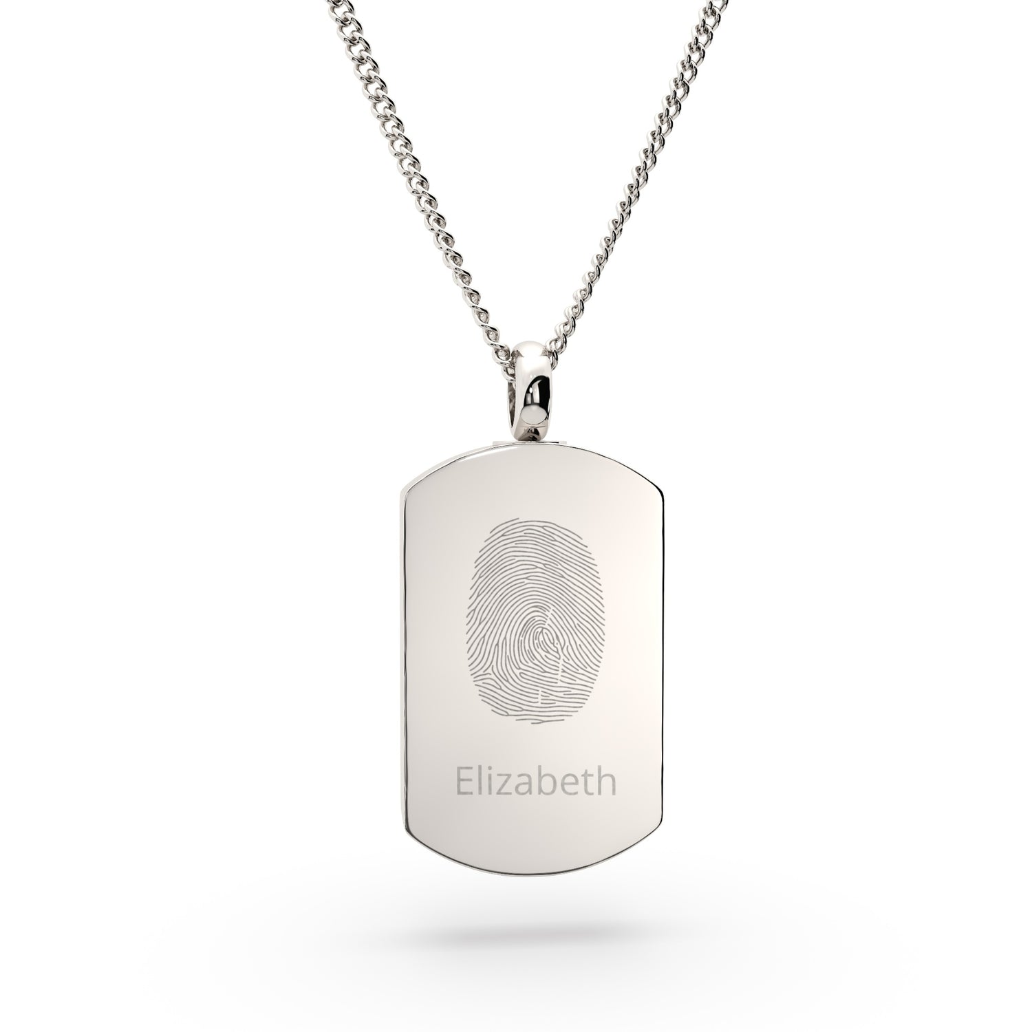Fingerprint Dog Tag Cremation Urn Necklace [engraver]