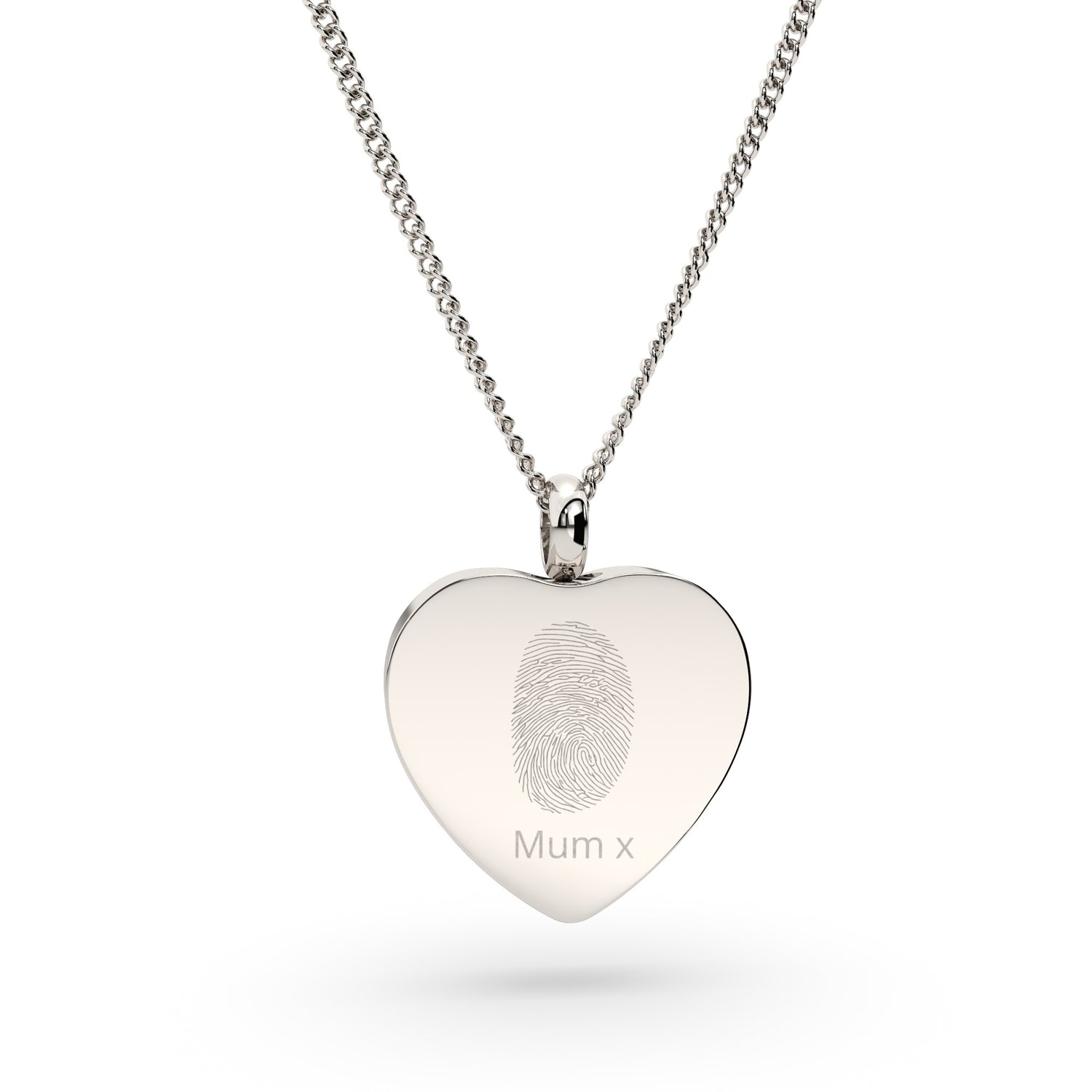 Fingerprint Heart Cremation Urn Necklace [engraver]