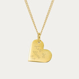 Florence Heart Gold Actual Handwriting Necklace