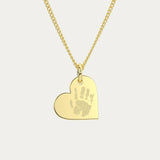 Florence Heart Gold Handprint / Footprint Necklace