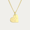 Florence Heart Gold Actual Handwriting Necklace