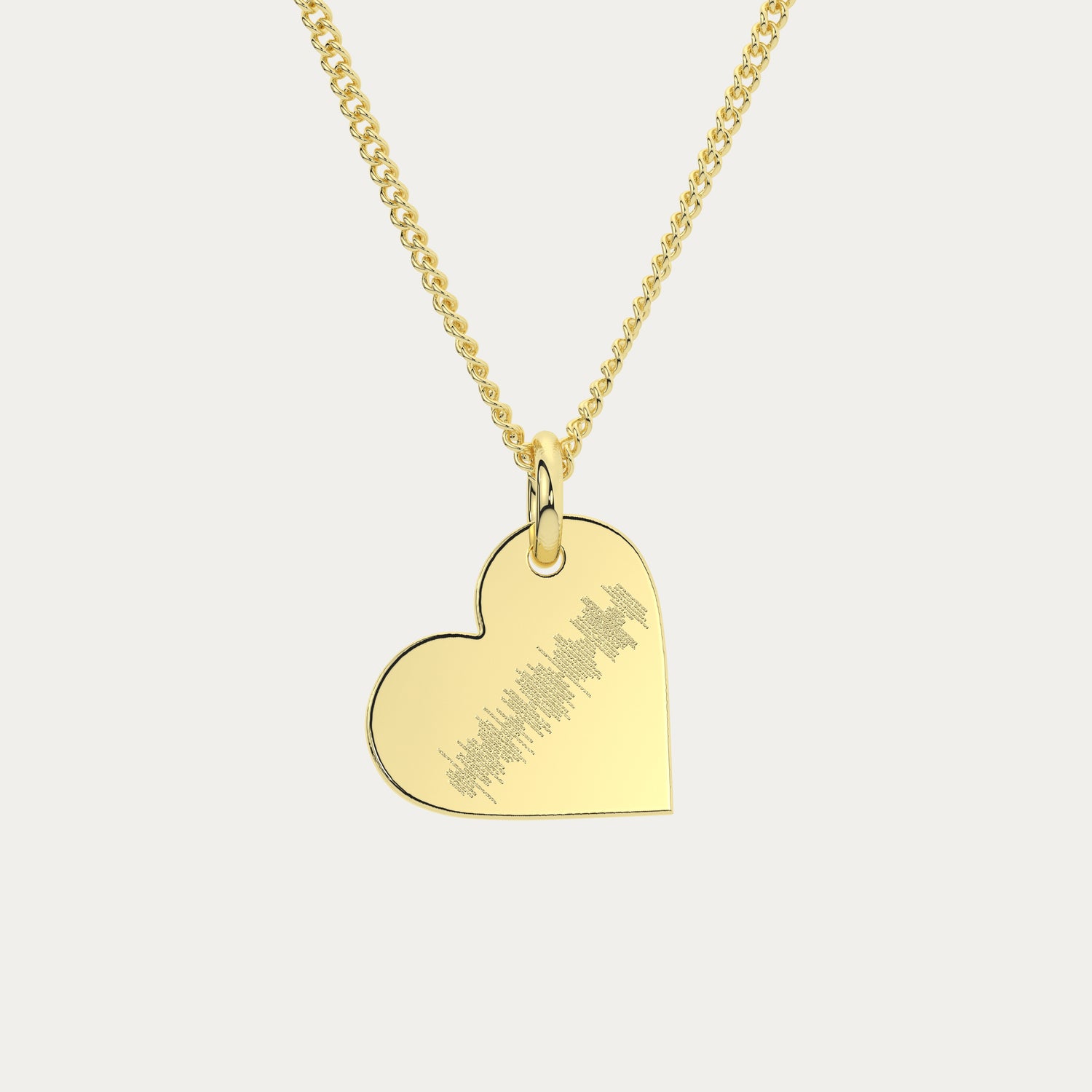 Florence Heart Gold Soundwave Necklace