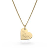 Florence Heart Gold Actual Handwriting Necklace [engraver]