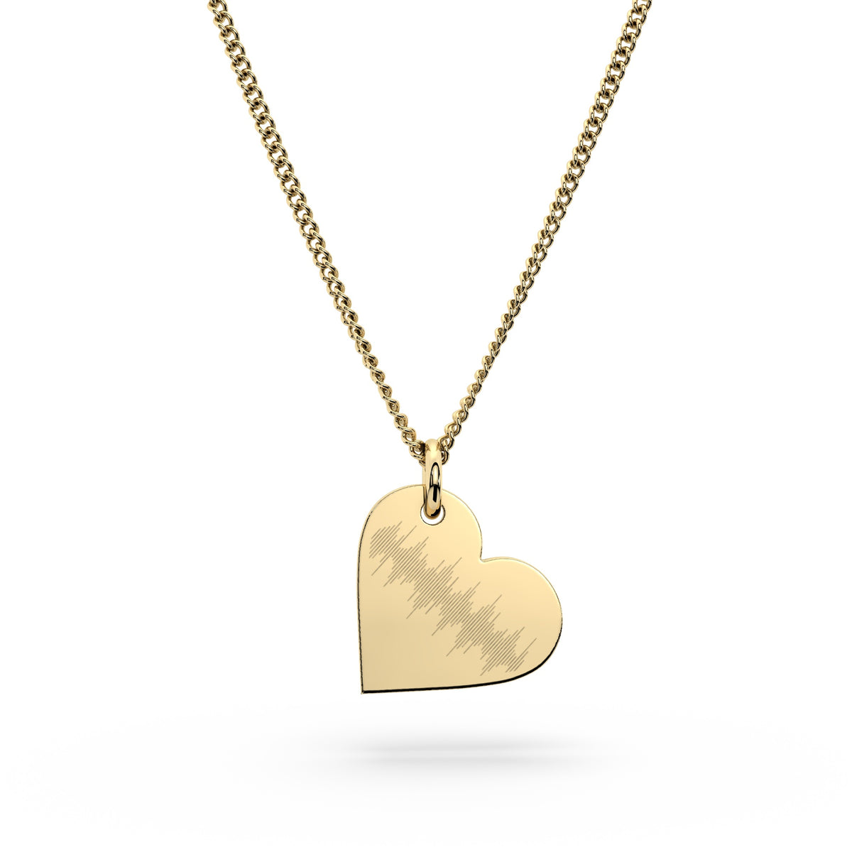 Florence Heart Gold Soundwave Necklace [engraver]