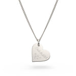 Florence Heart Silver Actual Handwriting Necklace [engraver]