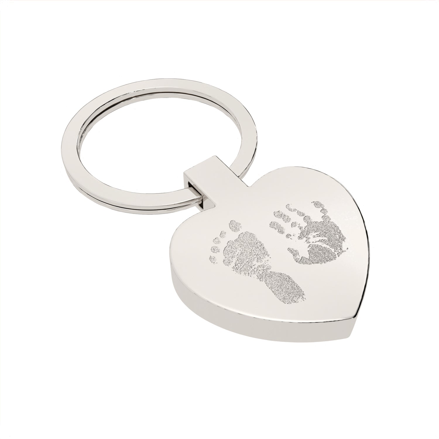 Heart Shaped Handprint / Footprint Keepsake Keyring