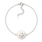 Freya Disc Silver Paw / Nose Print Chain Bracelet [engraver]