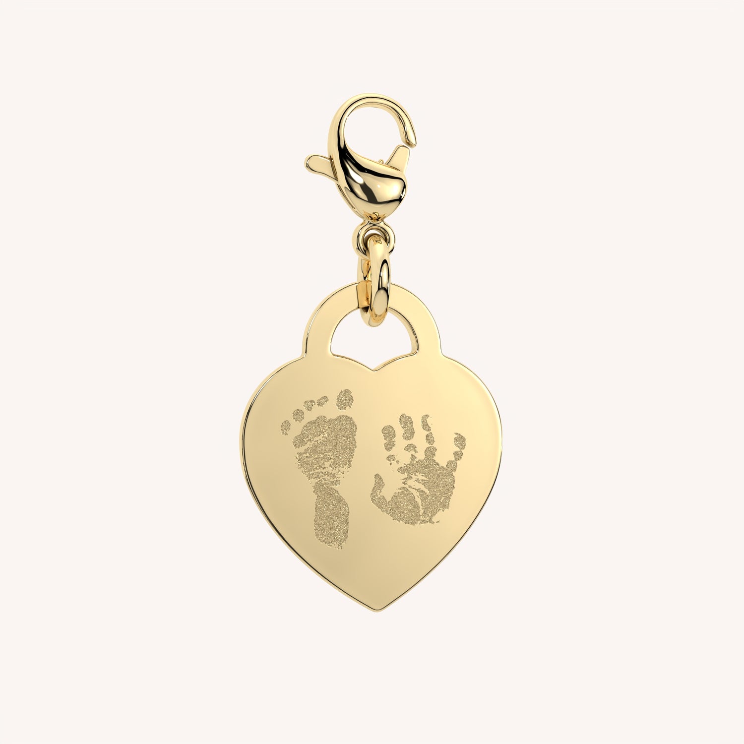 Lucy Heart Gold Handprint / Footprint Charm